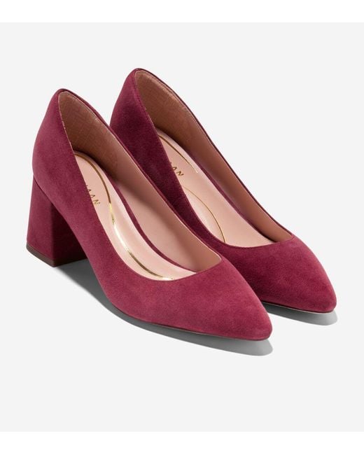 Cole Haan Women s Cassandra Block Heel Pumps in Purple Lyst