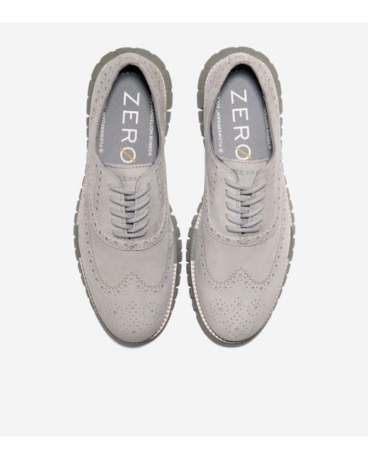 Cole Haan Gray Men's Zerøgrand Remastered Wingtip Oxfords for men
