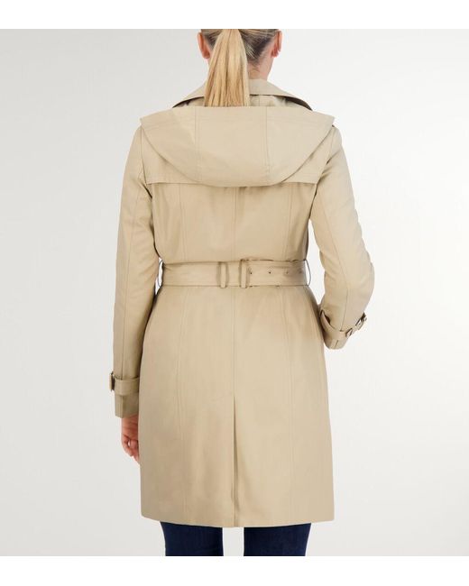 Cole Haan Natural Women's Cotton Rain Trench Coat