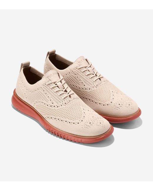 Cole Haan Pink Men's 2.zerøgrand Stitchlitetm Oxfords for men