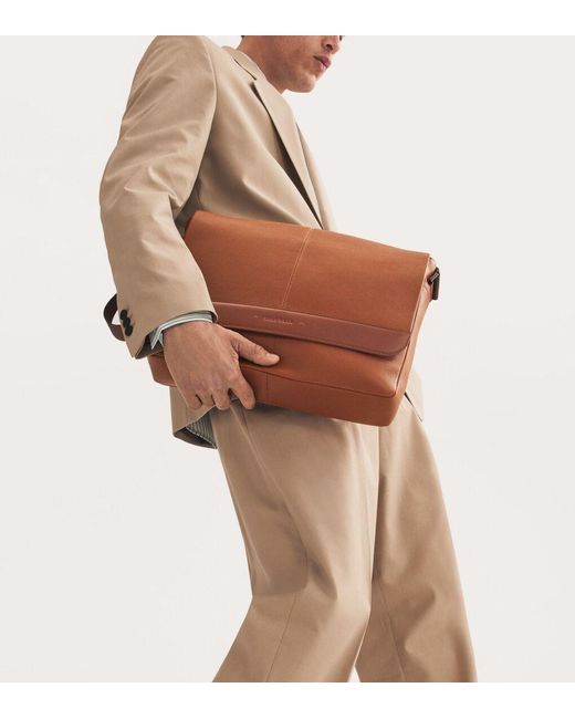 Cole Haan Brown Triboro Messenger for men
