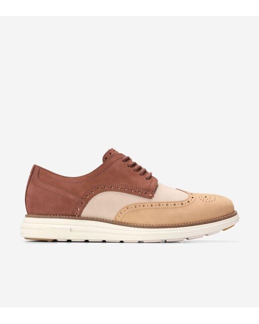 Cole Haan Brown Men's Øriginalgrand Remastered Wingtip Oxfords for men