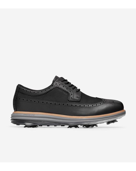 Cole Haan Leather Øriginalgrand Tour Golf Shoe in BlackNatural (Black