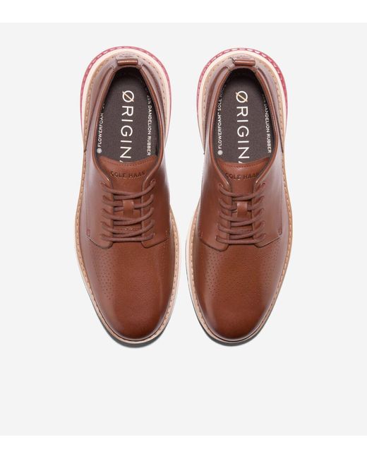 Cole Haan Brown Men's Øriginalgrand Energyweave Perforated Plain Toe Oxfords for men