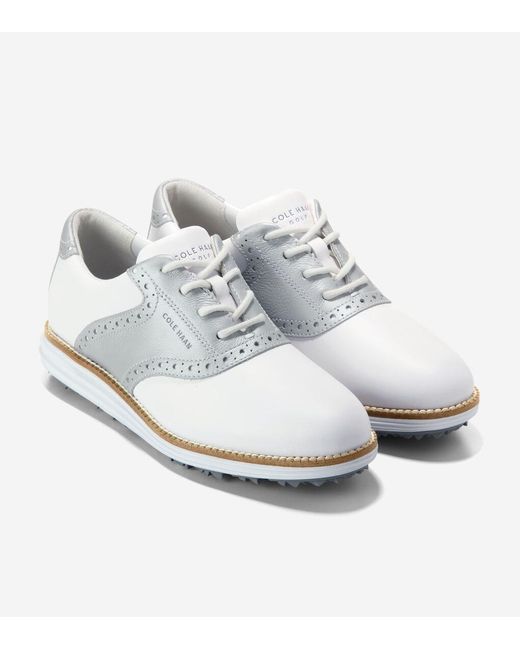 Cole Haan White Women's Øriginalgrand Saddle Golf Shoes