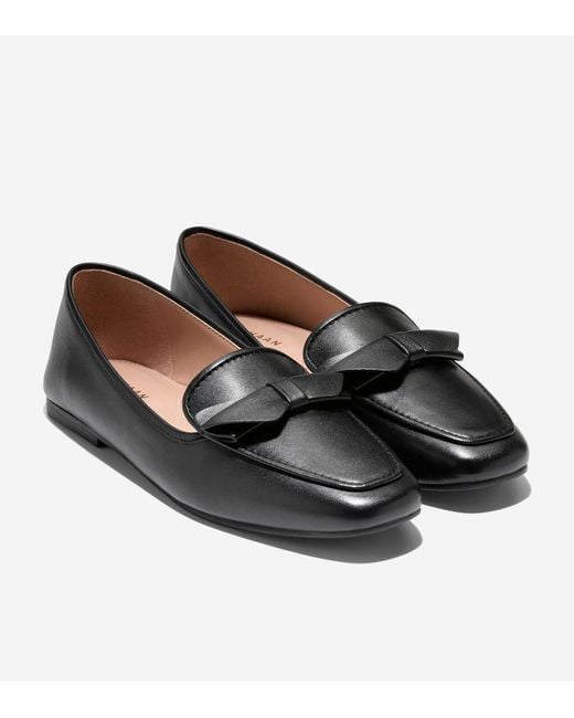 Cole Haan Black Women's Payson Soft Bow Loafers