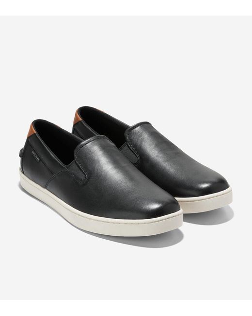 Cole Haan Black Men's Nantucket Slip-on Deck Shoes for men