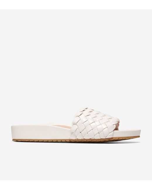 Cole Haan Rubber Mojave Slide Sandal in Ivory Leather (White) - Lyst