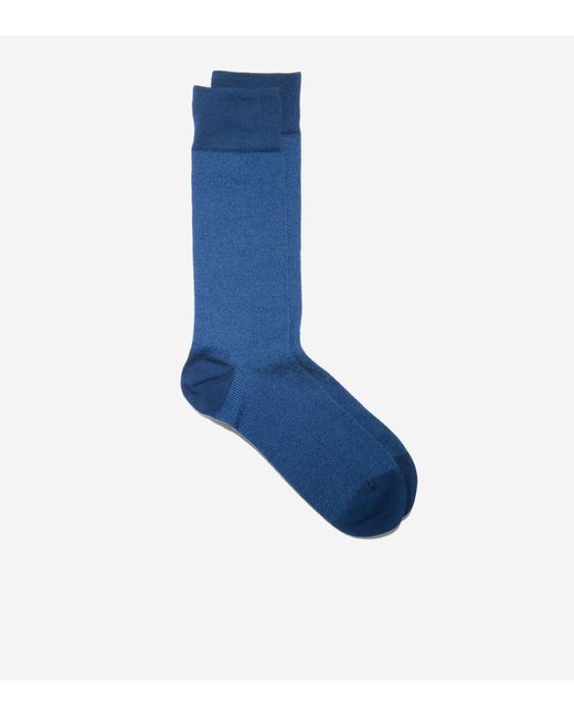 Cole Haan Blue Men's Pique Crew Socks for men