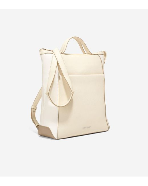 Cole Haan Grand Ambition Convertible Luxe Backpack in Natural