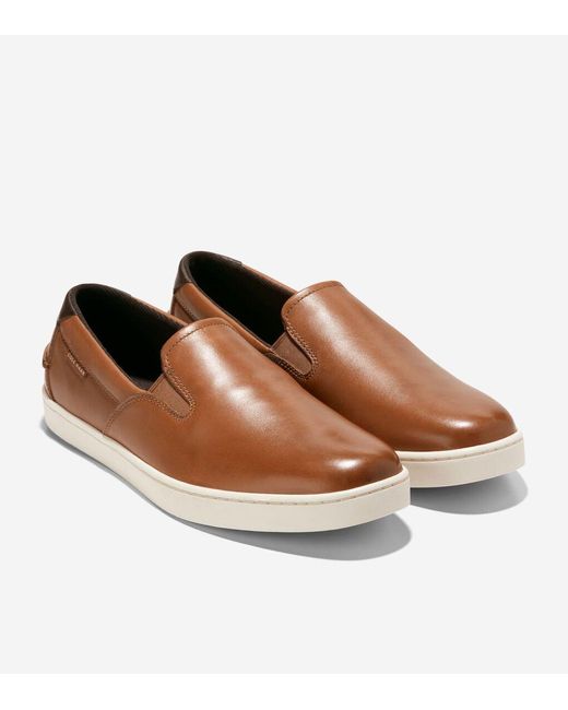 Cole Haan Brown Men's Nantucket Slip-on Deck Shoes for men