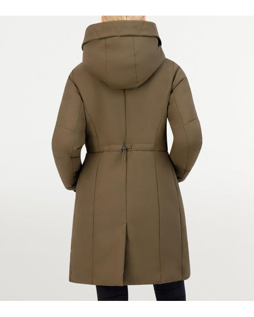 Cole Haan Women s Stretch Twill Parka in Green Lyst