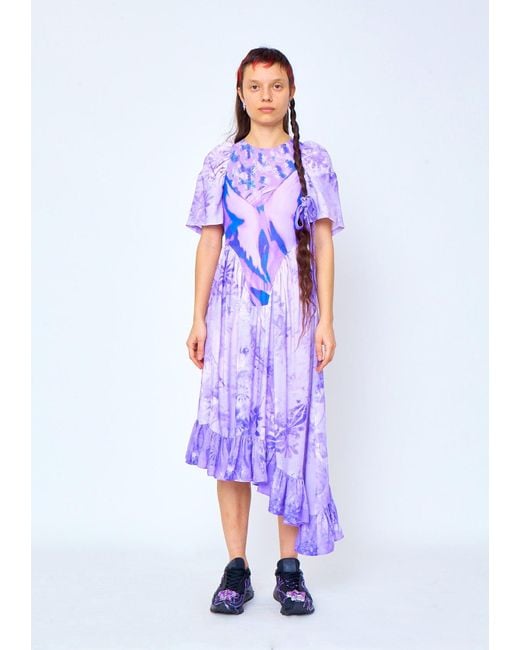 Collina Strada Synthetic Lilac Nepal And Butterflies Pollinate Dress | Lyst