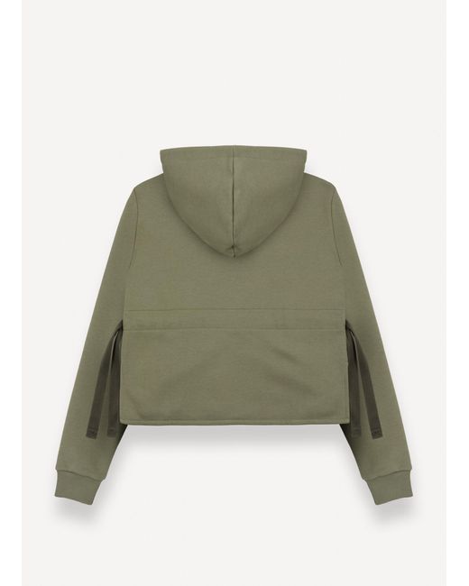 Felpa Full Zip Con Coulisse di Colmar in Green