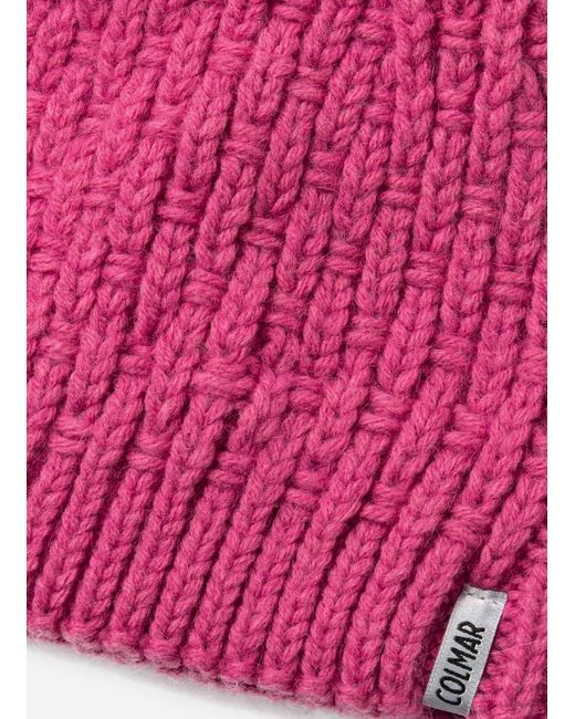 Cappello Con Pompon di Colmar in Pink