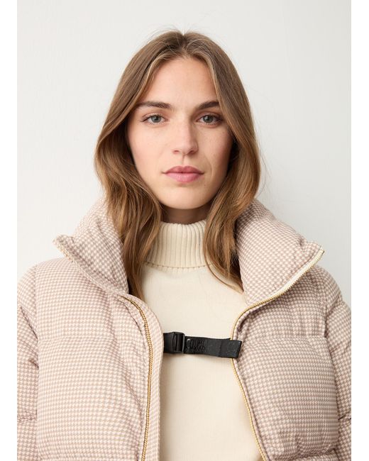 Doudoune À Col Montant Et Imprimé Pied-De-Poule, Couleur Arizona Pied De Poule, Taille Colmar en coloris Natural