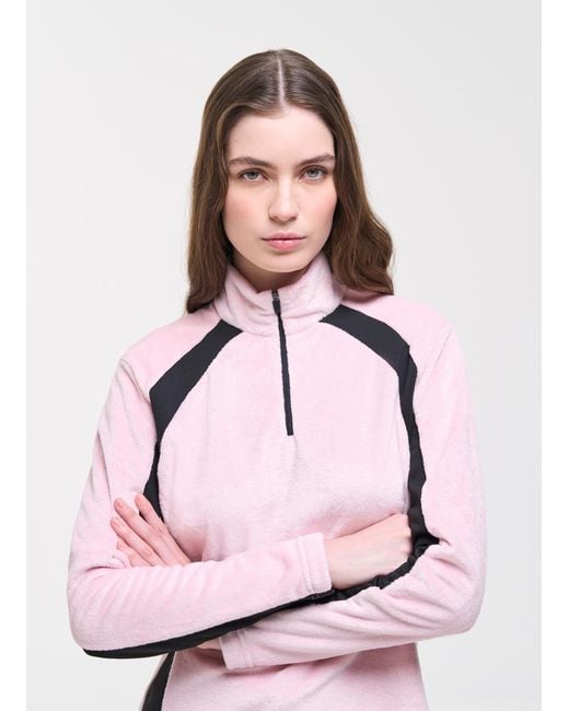 Pile Da Sci Mezza Zip di Colmar in Pink