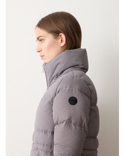 Doudoune À Col Montant Et Imprimé Pied-De-Poule, Couleur Pied De Poule, Taille Colmar en coloris Natural