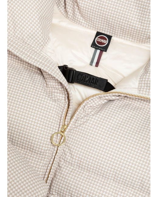 Doudoune À Col Montant Et Imprimé Pied-De-Poule, Couleur Arizona Pied De Poule, Taille Colmar en coloris Natural