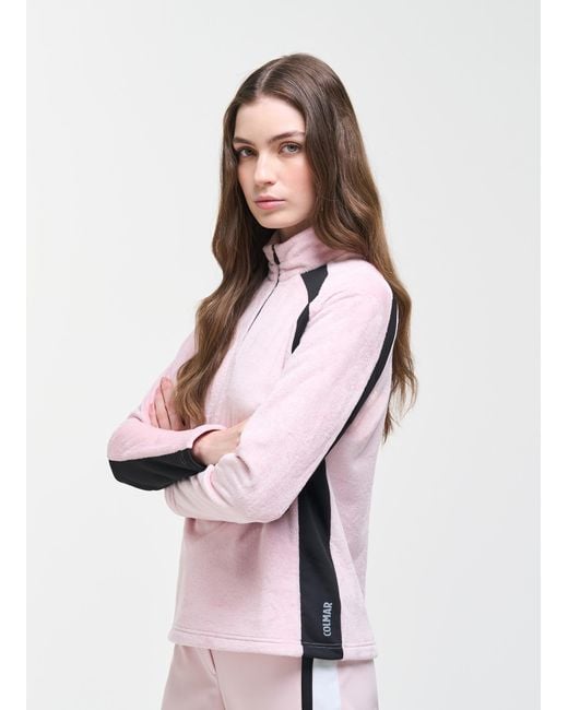Pile Da Sci Mezza Zip di Colmar in Pink