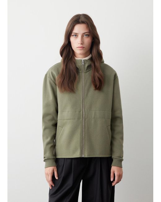 Felpa Full Zip Con Coulisse di Colmar in Green