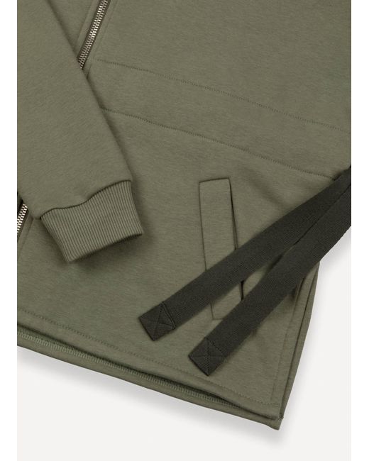 Felpa Full Zip Con Coulisse di Colmar in Green