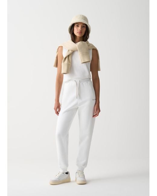 Pantaloni Della Tuta Con Ricamo, Colore, Taglia di Colmar in White