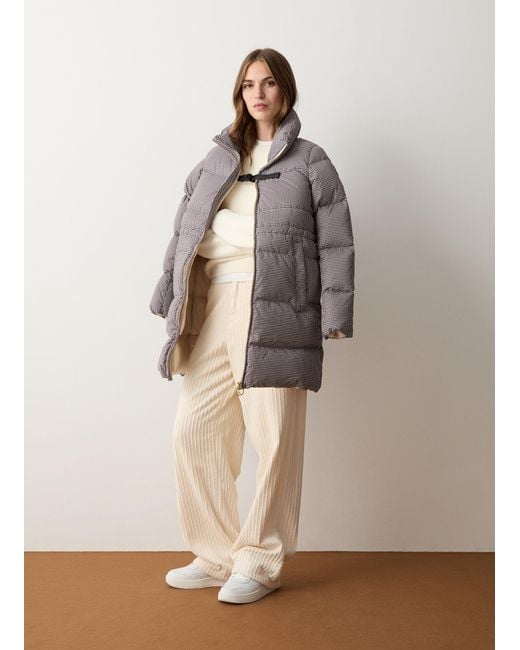 Doudoune À Col Montant Et Imprimé Pied-De-Poule, Couleur Pied De Poule, Taille Colmar en coloris Natural