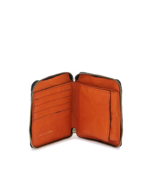Comme des Garçons Orange Comme Des Garcons Wallet Washed Leather Zip-around Wallet for men