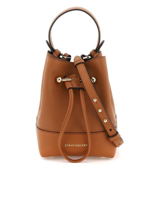 Strathberry Brown Lana Osette Bucket Bag