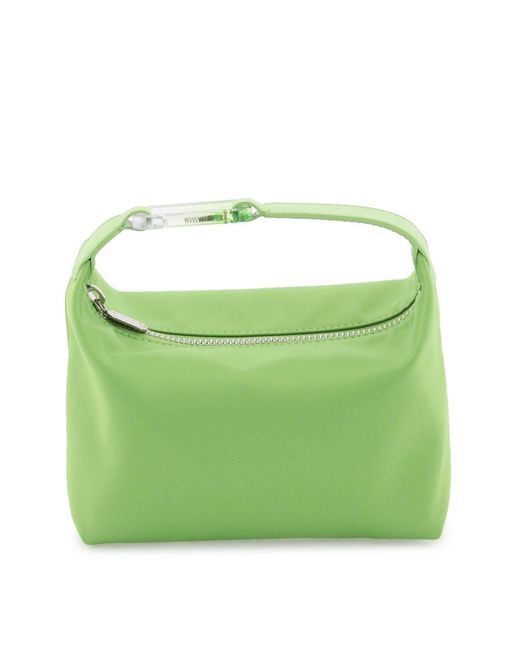 Eera Green Satin Mini Moon Bag