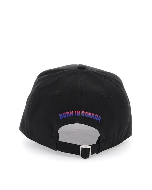 Cappello Baseball Con Logo Degradé di DSquared² in Black da Uomo