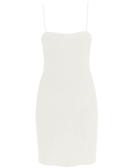 Fendi White Brush Reversible Mini Dress