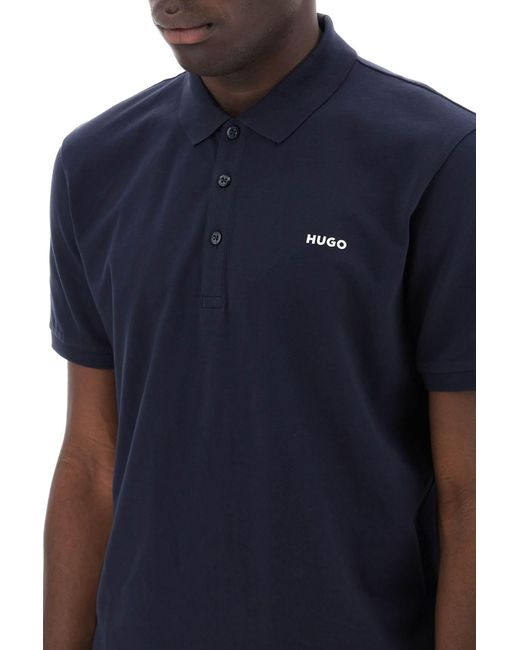 HUGO Blue Dinos Slim Fit Polo Shirt for men