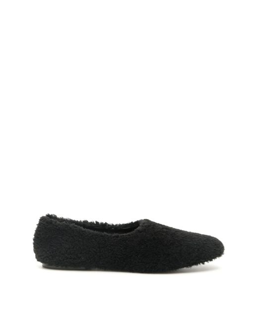 shearling ballet flats