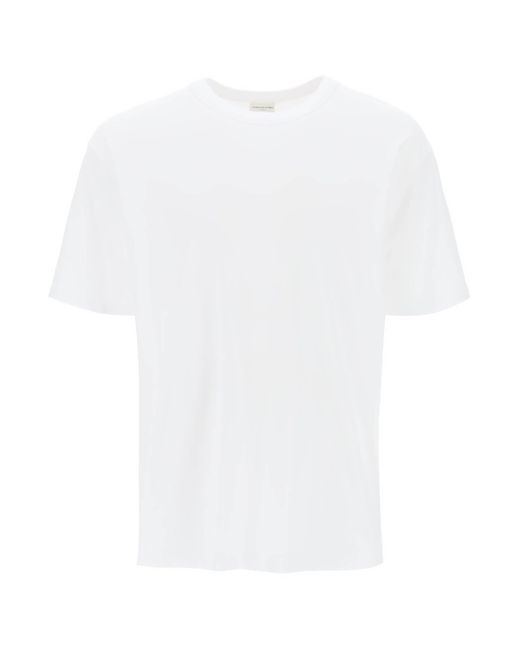 T-Shirt Classica Oversize Herr di Dries Van Noten in White da Uomo