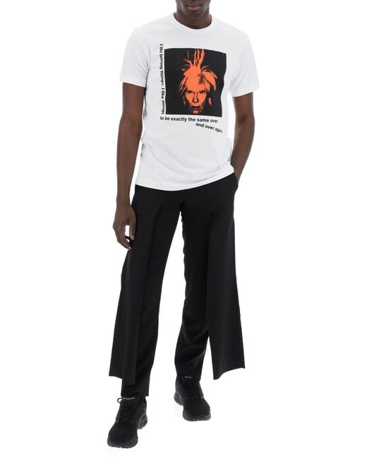 Comme des Garçons White Comme Des Garcons Shirt "Andy Warhol Printed T-Shirt for men
