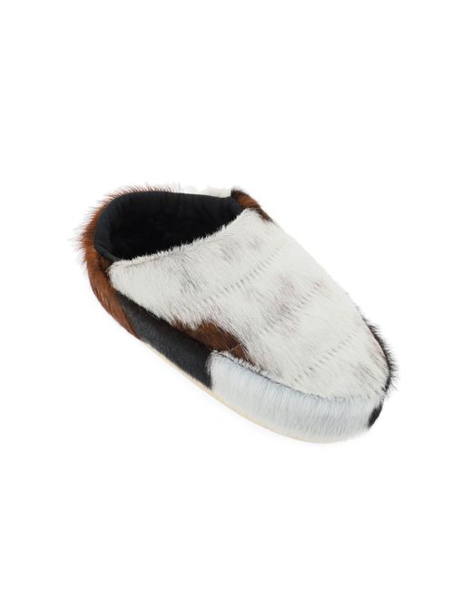 Moon Boot White No Lace Pony Mules