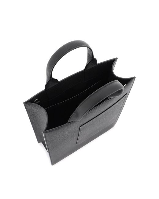 Valextra Black Small 'Boxy' Tote Bag for men