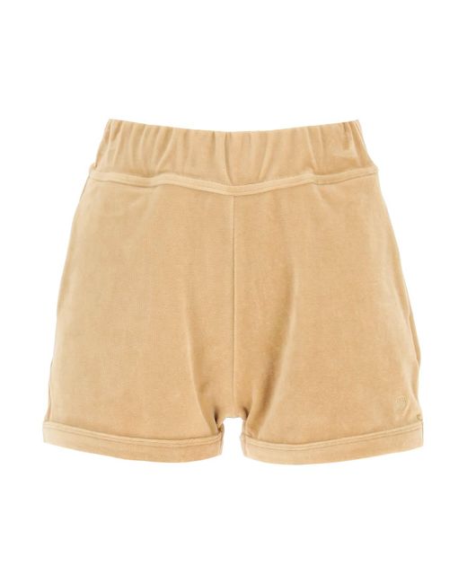 SHORTS 'MALAKE' IN JERSEY DI VELLUTO di Loulou Studio in Marrone | Lyst