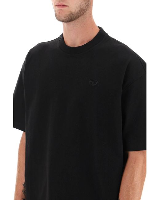 DIESEL Black T-Boggy Megoval-D T-Shirt for men