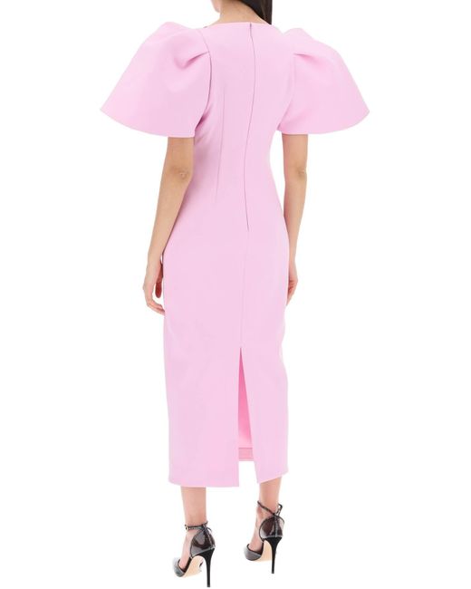 Solace London Pink Lora Midi Dress