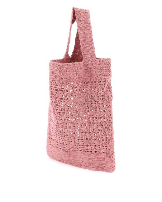 Skall Studio Pink Evalu Crochet Handbag