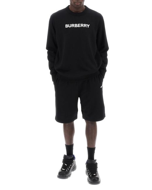 Burberry Black Sweatshirt With Puff Logo for men