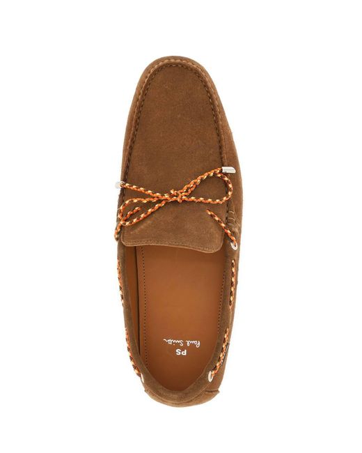 PS by Paul Smith Brown Springfield Suede Loafers for men