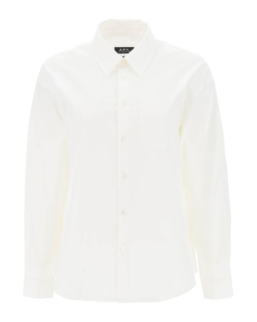 Camicia Boxy 'Boyfriend' di A.P.C. in White