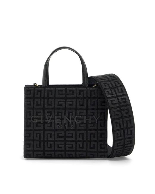 Givenchy Black Mini G Tote Bag With Embroid