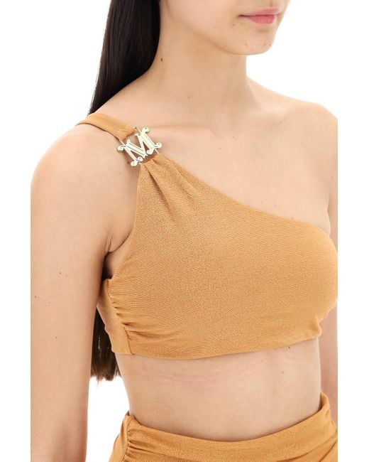 Max Mara Natural One-Shoulder Bikini Top