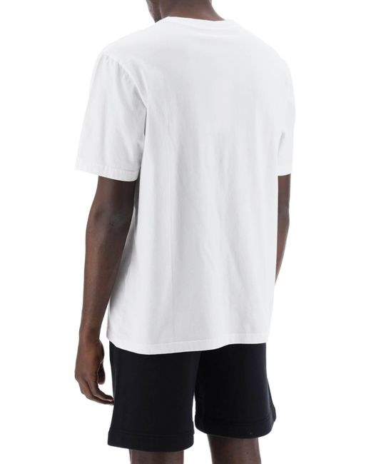 T Shirt Comfort Fit Speedy Fox di Maison Kitsuné in White da Uomo