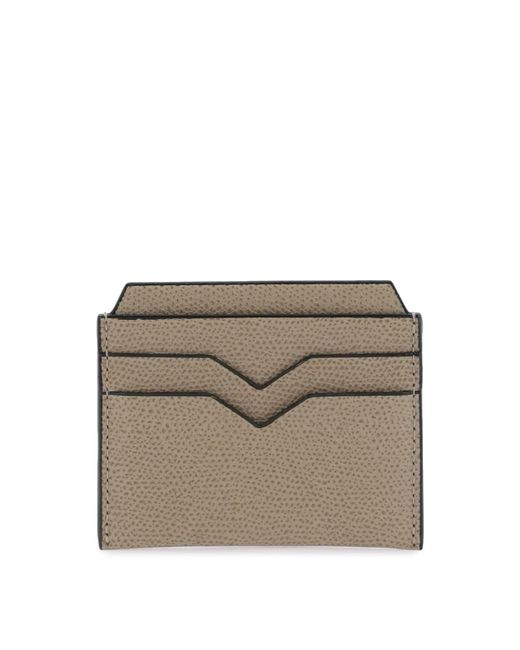 Valextra Gray Leather Cardholder